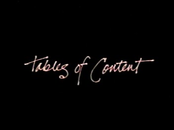 Tables of Content